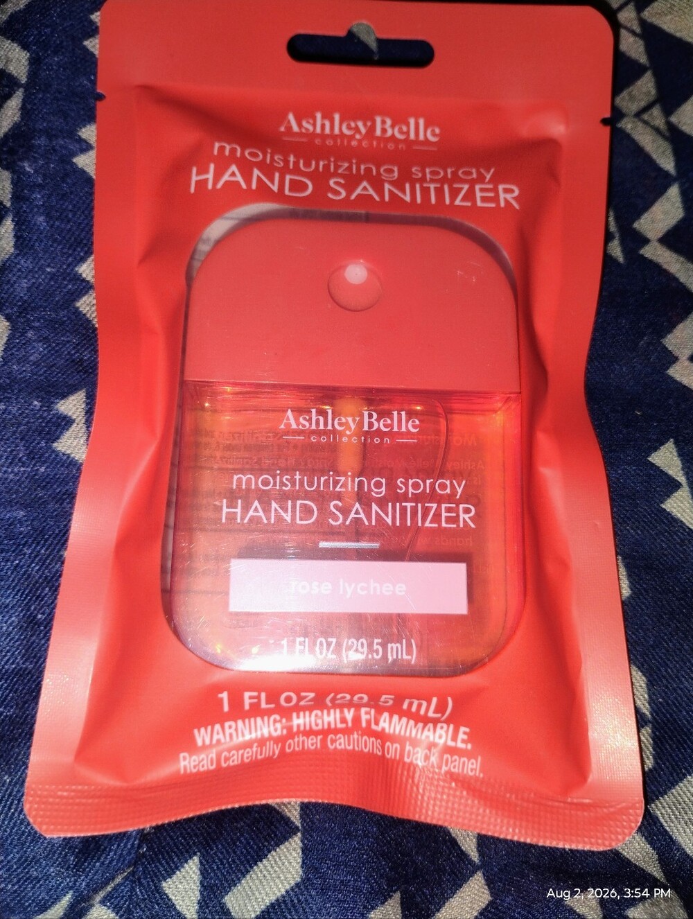 Ashley Belle Moisturizing Spray Hand Sanitizer - Rose Lychee